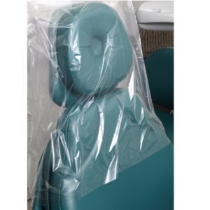 Brixton Disposable Chair Covers / Sleeves, Half, 27.5" x 24", Clear, 200/Pk